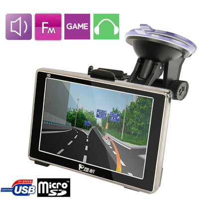 Eroda Z600+ Black, 5.0 inch TFT Touch Screen 800 x 480 Pixels Car GPS Navigator with Micro SD (TF) Card Slot, Free 4GB Memory and Map, Support Voice Broadcast, FM Transmitter Function(Black)