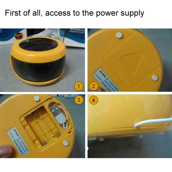 Mini UV Sterilizer with USB Cable for iPhone / Keys / Spoons / Small Product, KD-X-01(Blue)