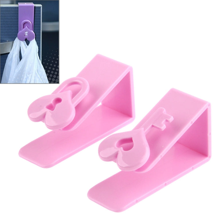 2 PCS High Quality Multifunction Couples Door Hook Hanger(Pink)