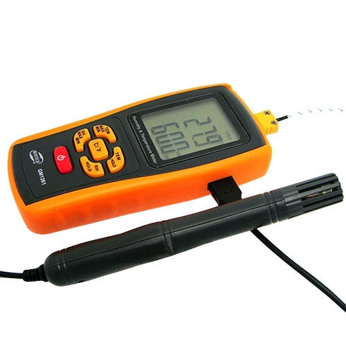 BENETECH GM1361 2.5 Inch Screen Digital Temperature & Humidity Meter Hygrometer / Thermometer(Yellow)