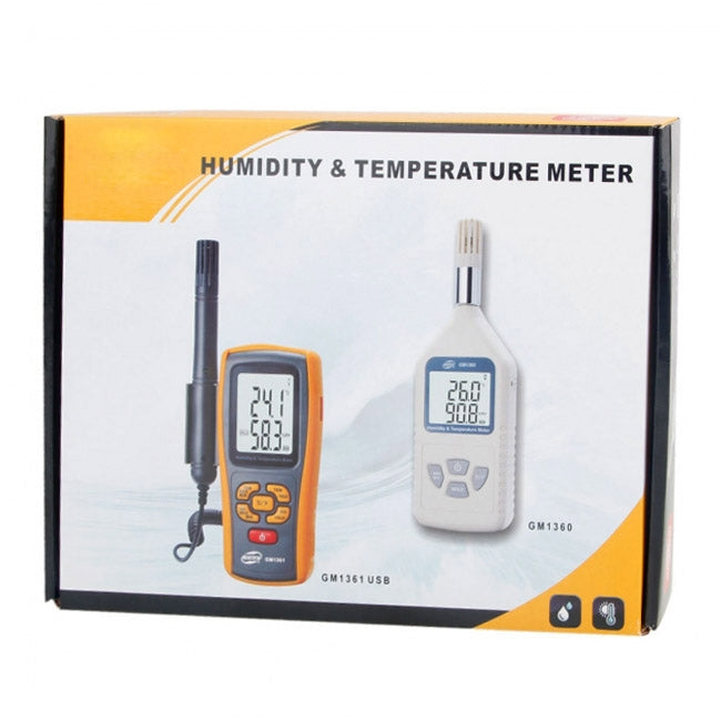 BENETECH GM1361 2.5 Inch Screen Digital Temperature & Humidity Meter Hygrometer / Thermometer(Yellow)