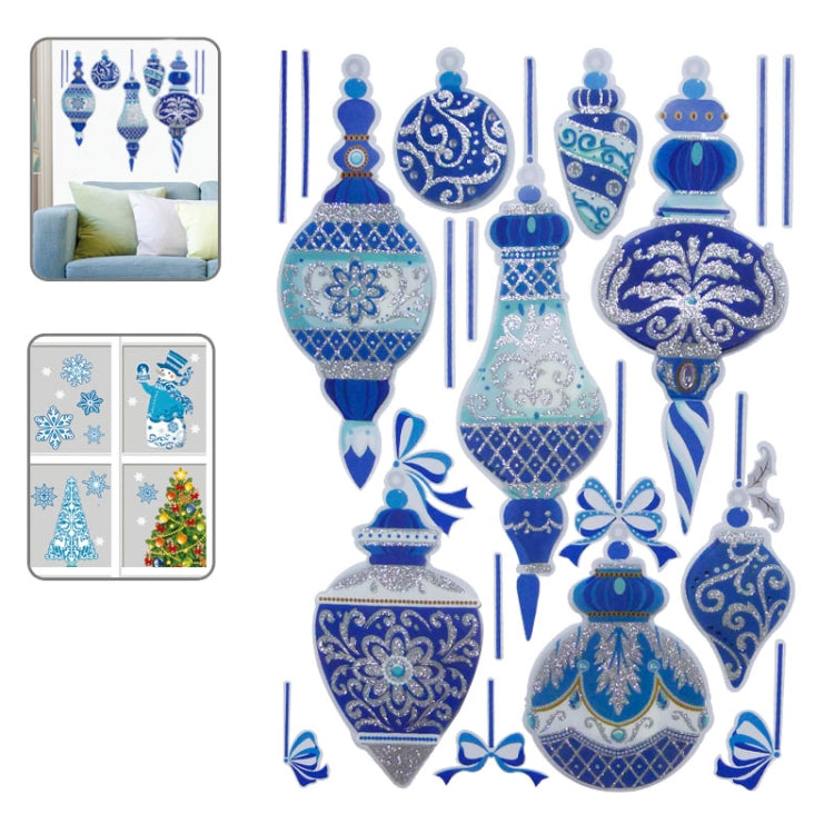 Christmas Series Glitter Wall Stickers for Home Decoration, Size: 41cm x 29cm