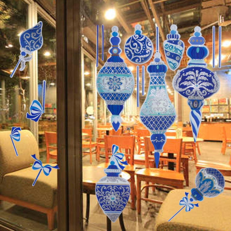 Christmas Series Glitter Wall Stickers for Home Decoration, Size: 41cm x 29cm