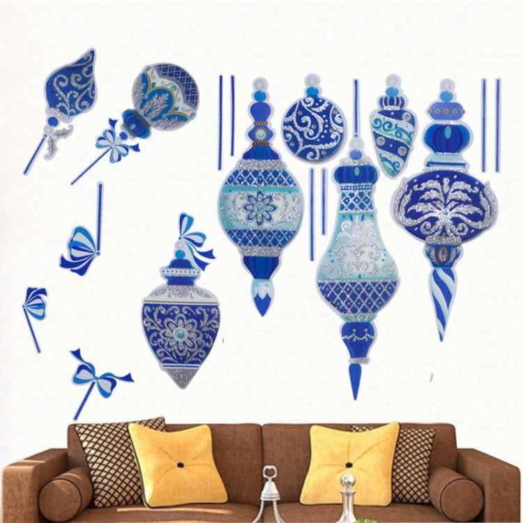 Christmas Series Glitter Wall Stickers for Home Decoration, Size: 41cm x 29cm