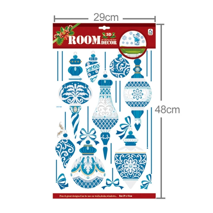 Christmas Series Glitter Wall Stickers for Home Decoration, Size: 41cm x 29cm