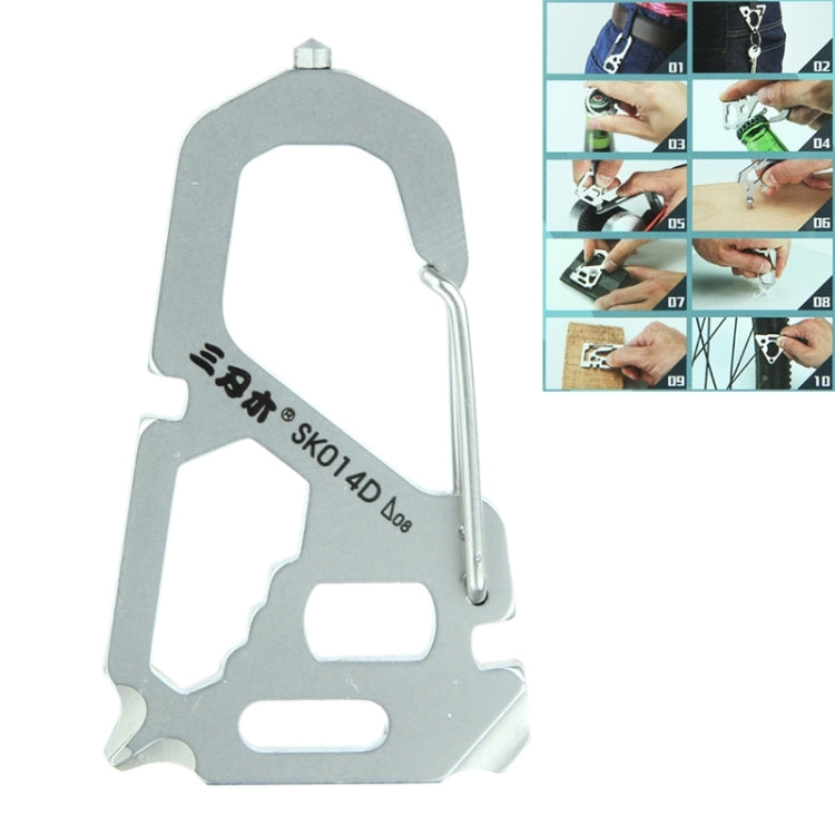 Multifunctional Bell Shape Stainless Steel Key Chain with Bottle Opener