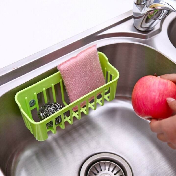 Removable Sink Sucker Storage Basket(Green)
