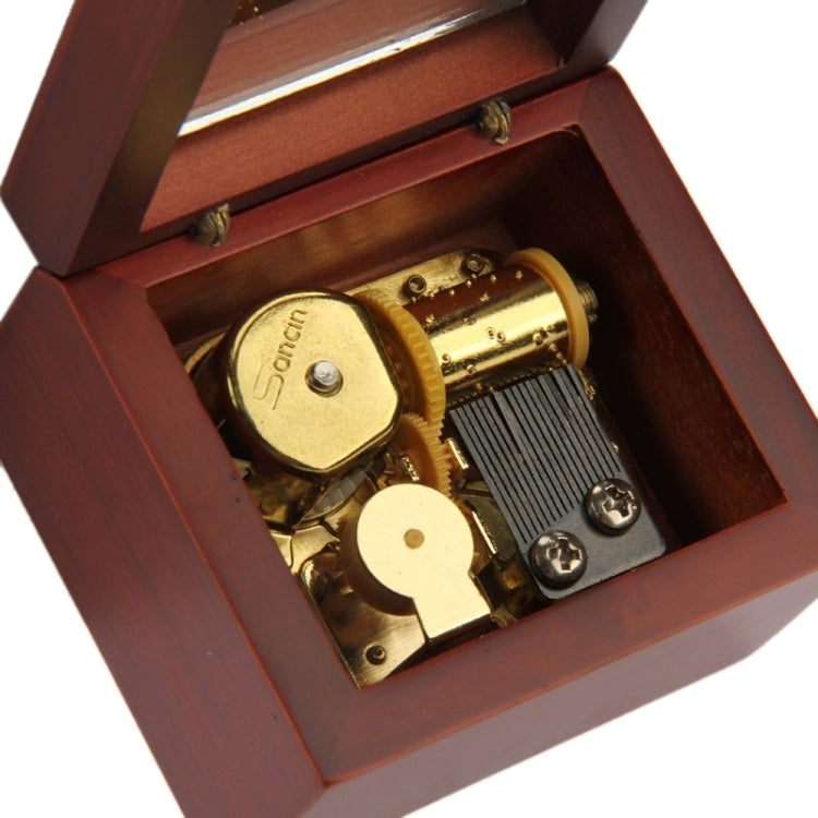 Red Wood Music Box for Toy Kids Birthday Party Favor Gift Children Kid Birthday Gift