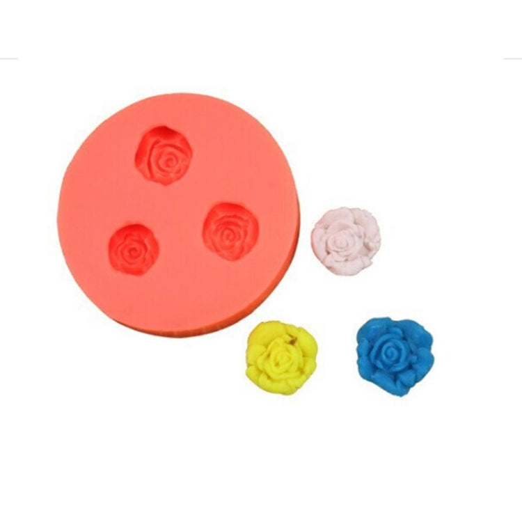 Kitchen Accessories Decorations 3pcs Flowers Cake Mold Silicone Baking Tools for Cakes Fondant, Random Color Delivery