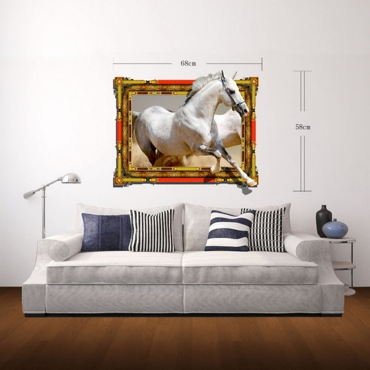 Wall Decor 3D Animal Removable Wall Stickers, Size: 68cm x 58cm