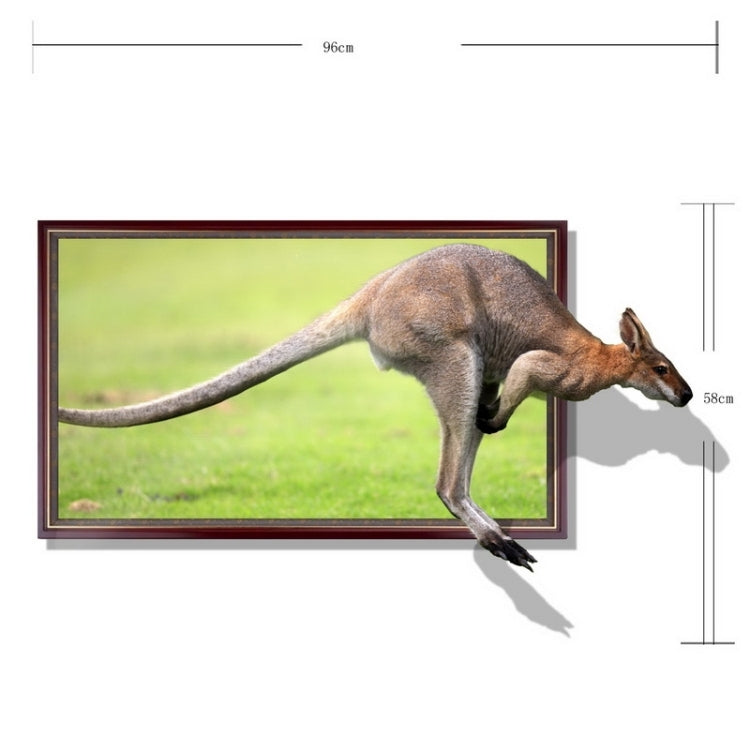 Wall Decor 3D Animal Removable Wall Stickers, Size: 96cm x 58cm