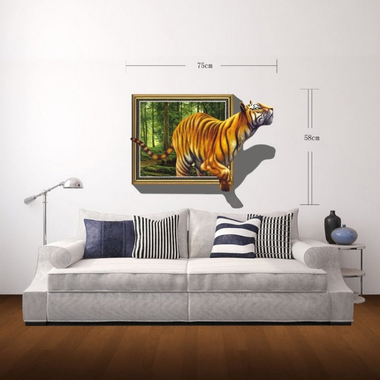 Wall Decor 3D Animal Removable Wall Stickers, Size: 75cm x 58cm