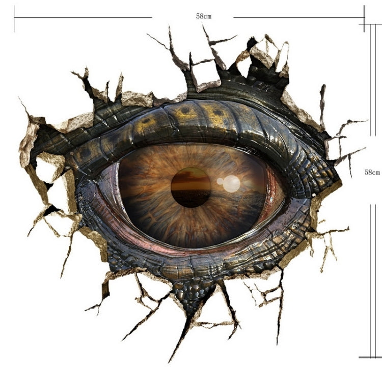 Wall Decor 3D Animal Removable Wall Stickers, Size: 58cm x 58cm