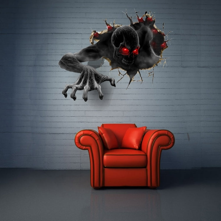 Wall Decor 3D Terror Removable Wall Stickers, Size: 68cm x 58cm
