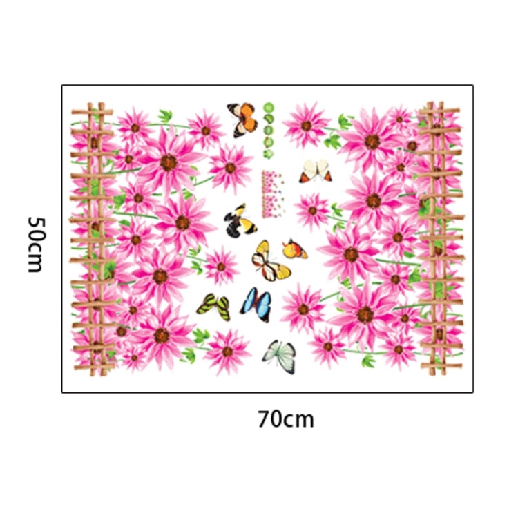 Home Decor Sunflower Removable Wall Stickers, DIY Free Combination, Size: 50cm x 70cm