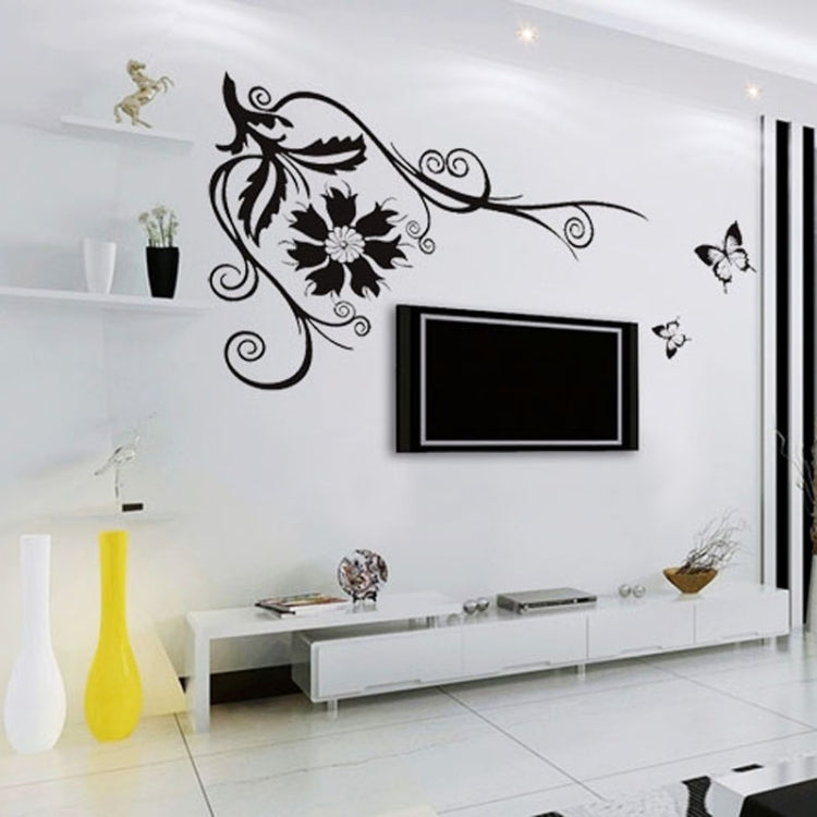 Wall Decor Beautiful Flowers Removable Stickers, DIY Free Combination, S Size: 65cm x 50cm