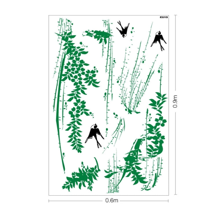 Home Decor Willow Leaf and Swallow Removable Wall Stickers, DIY Free Combination, Size: 60cm x 90cm