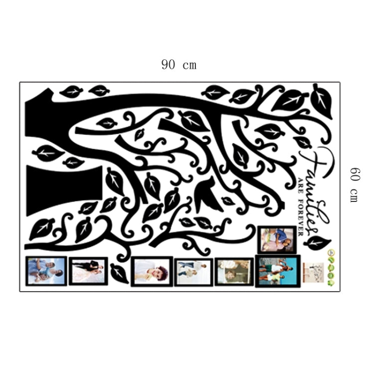 Home Decor Tree Pattern Photo Frame Removable Wall Stickers, DIY Free Combination, Size: 60cm x 90cm