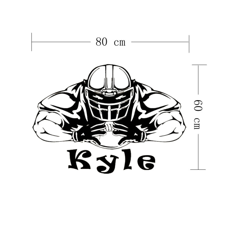 Home Decor Football Player Removable Wall Stickers, Size: 60cm x 80cm