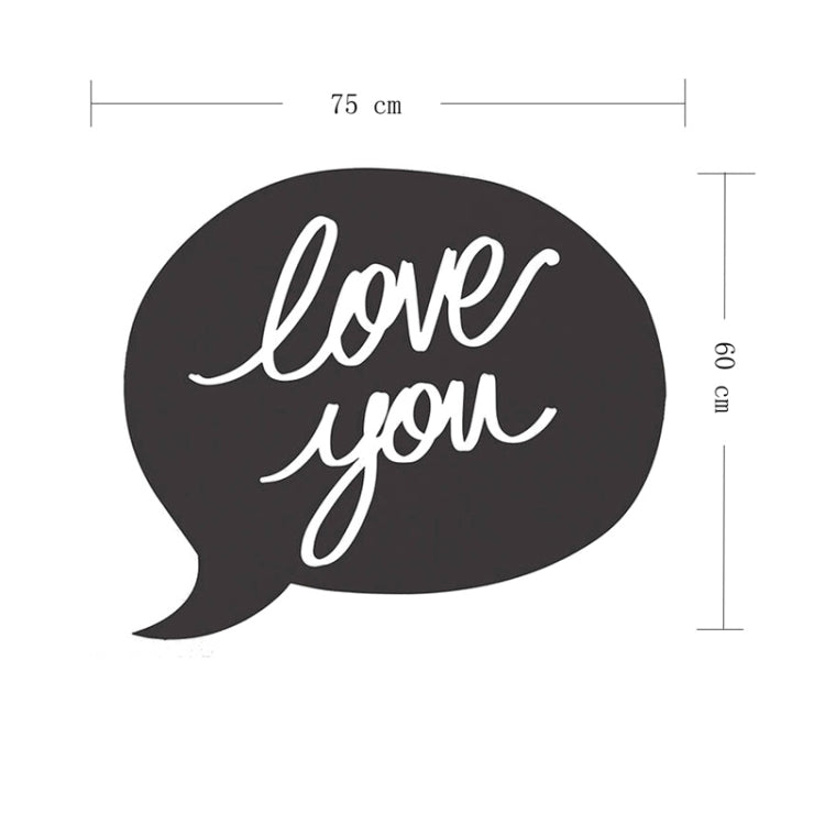 Home Decor Love You Removable Wall Stickers Large, Size: 60cm x 75cm