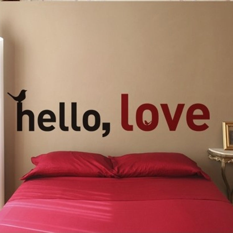 Wall Decor Hello Love Removable Wall Stickers, DIY Free Combination, Size: 35cm x 80cm, 30cm x 70cm