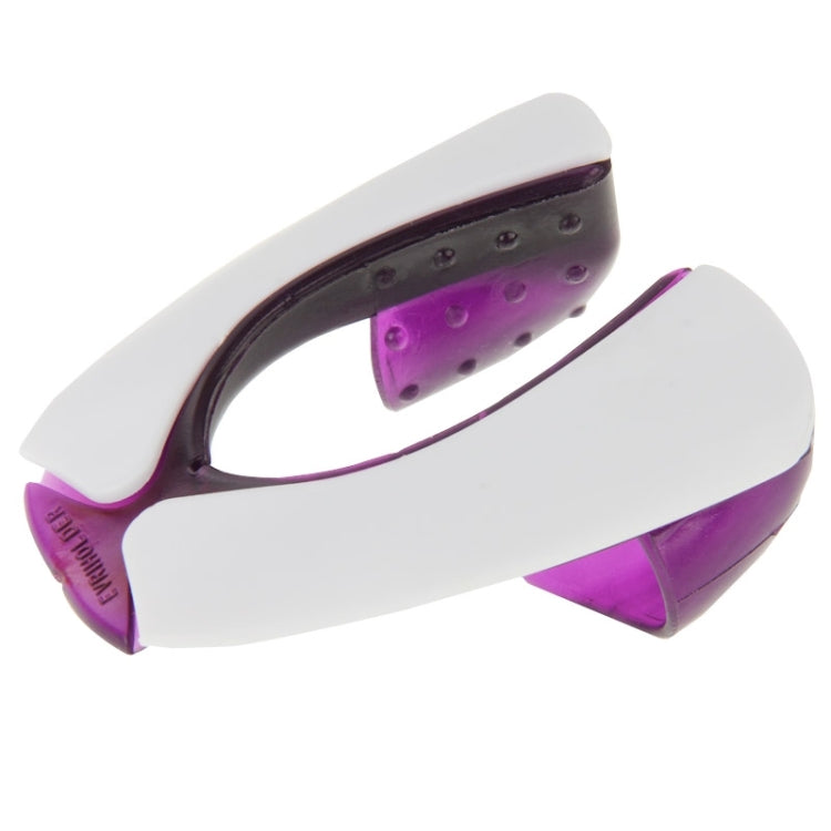 Silicone Safe Slice Knife Guard Finger Protector Vegetable Protector Armguard Device (White + Purple)