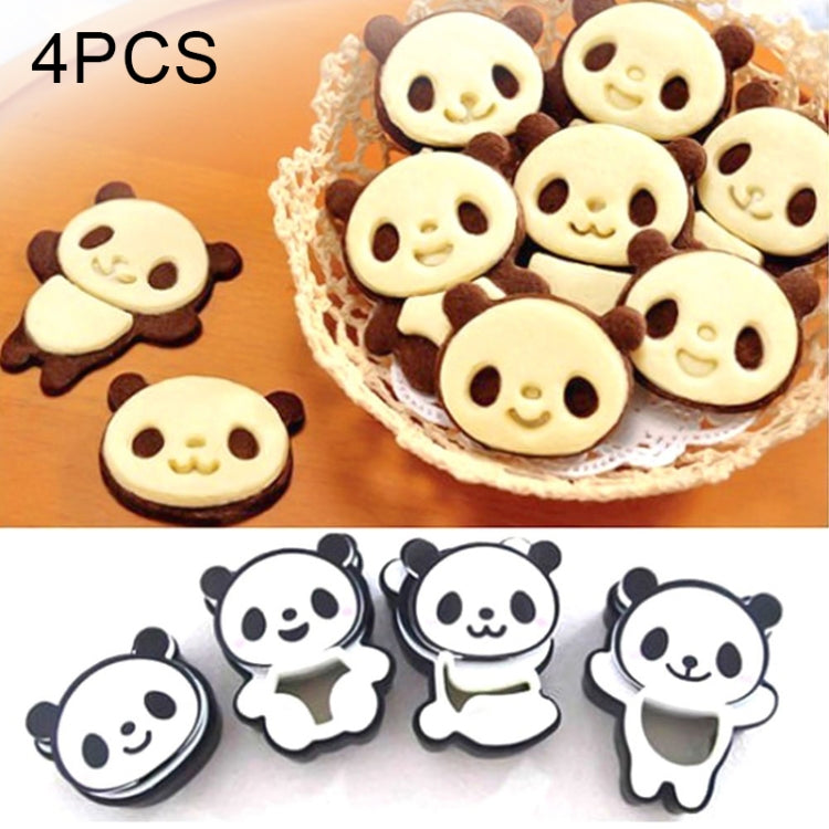 4 PCS Panda Cookie Mold Biscuit Mold