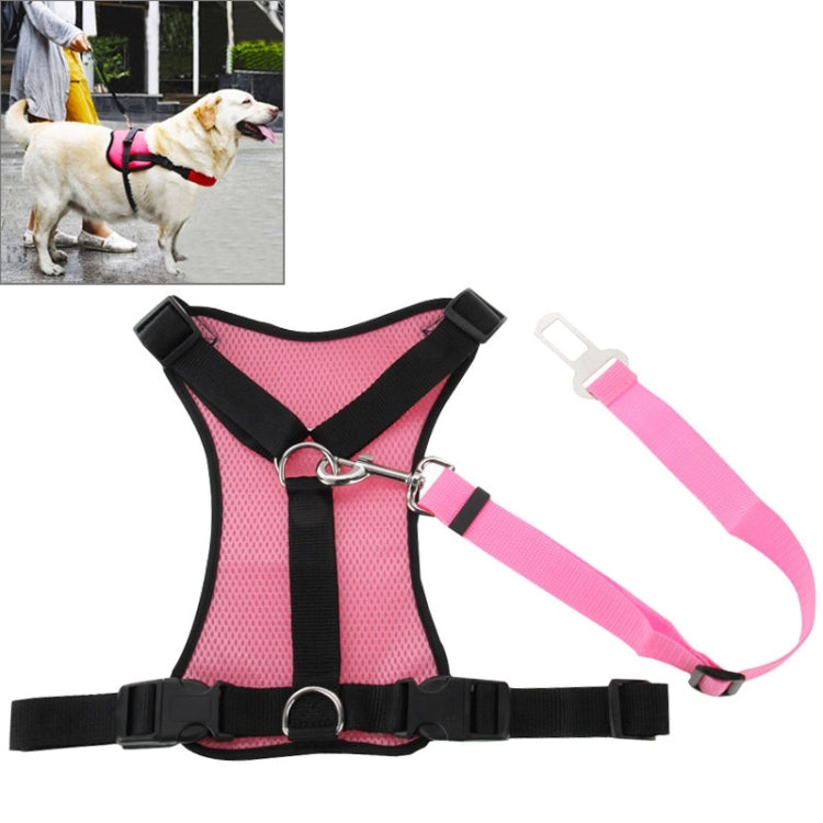 Pet Dog Chest Suspenders with Safety Belt, Size: L