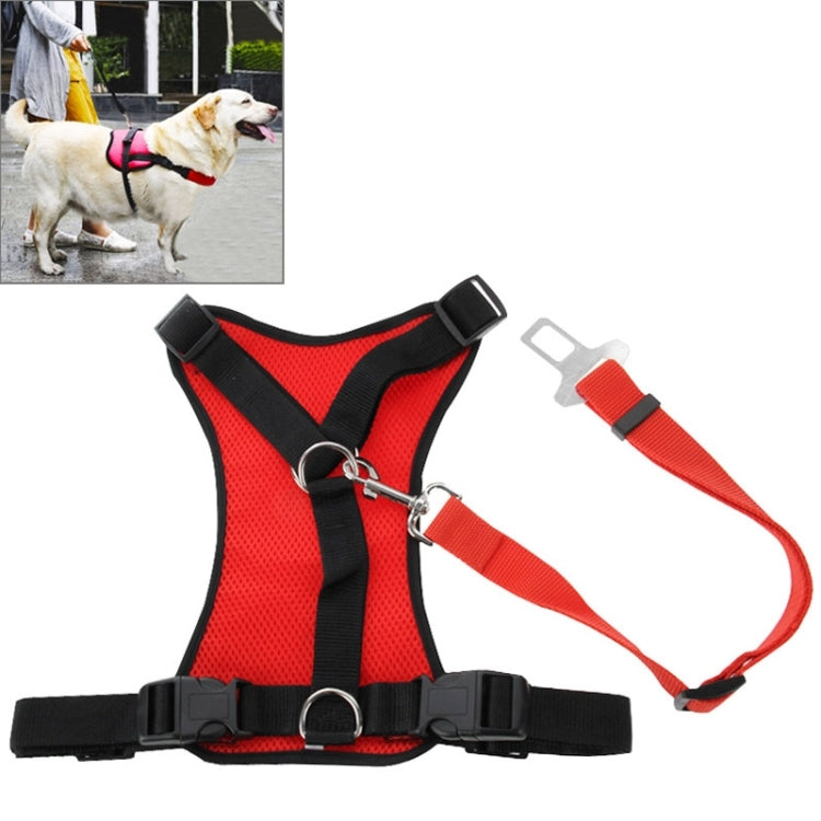 Pet Dog Chest Suspenders with Safety Belt, Size: L