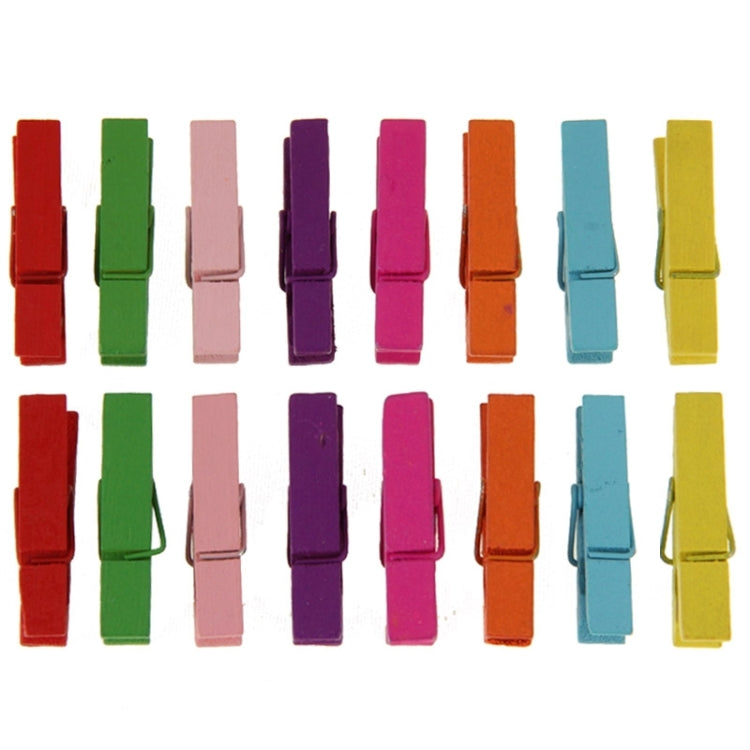 16 PCS 3.5mm Simple Style Wooden Clips Pins for Picture Photo Displaying