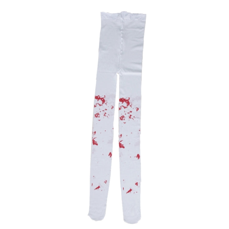 Blood Splattered Over the Knee Sock for Halloween Cosplay, Length: 110cm