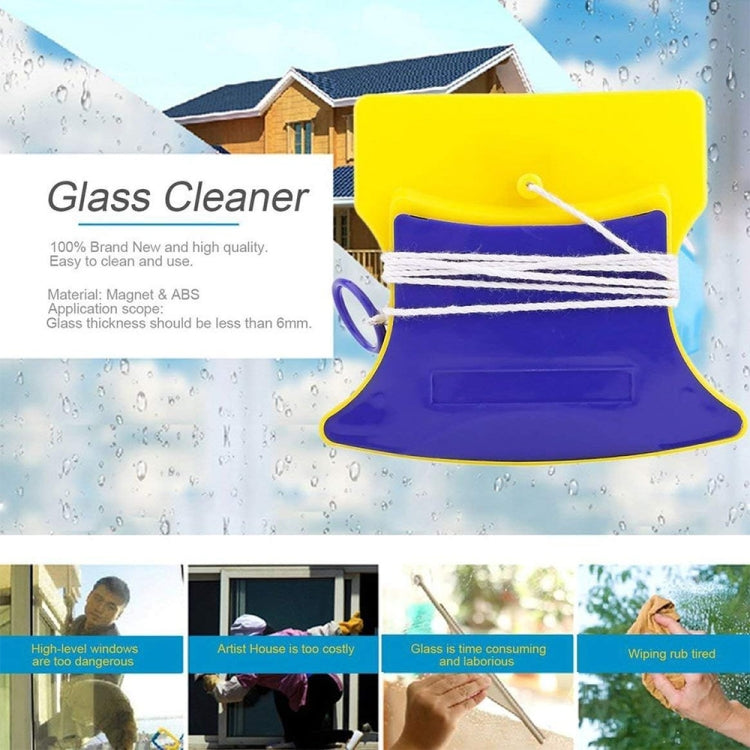 Magnetic Double-Sided Glass Cleaner (Blue+Yellow)