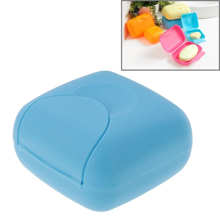 Creative Plastic Travel Soap Box with Cover and Lock, Small Size, Random Color Delivery