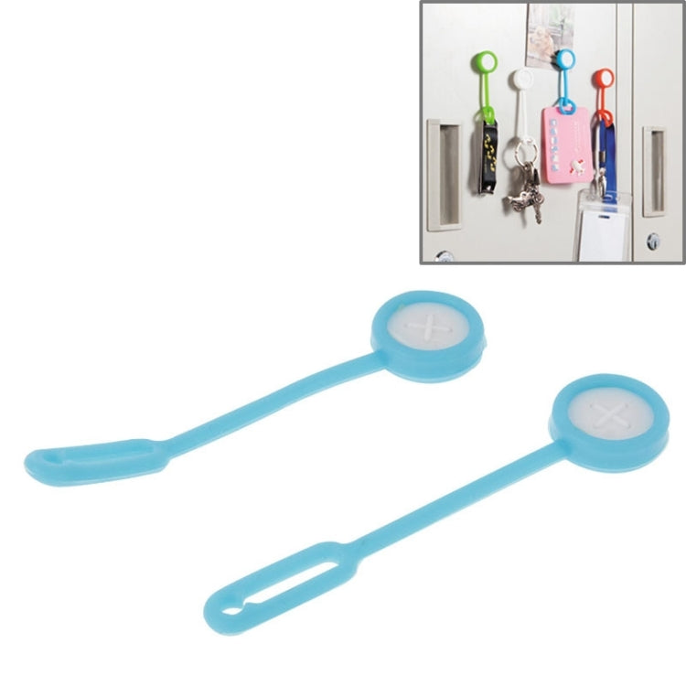 2 PCS Creative Button Magnet Silicone Hook, Random Color Delivery