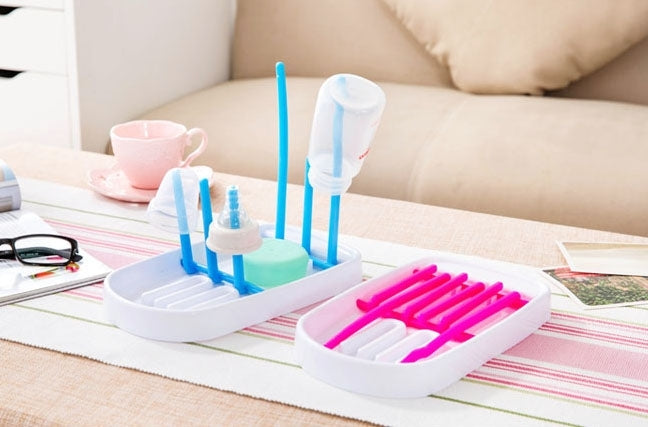 Portable Folding Baby Bottle Draining Rack, Random Color Delivery