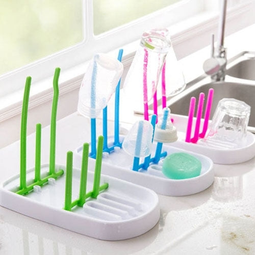 Portable Folding Baby Bottle Draining Rack, Random Color Delivery