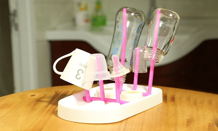 Portable Folding Baby Bottle Draining Rack, Random Color Delivery