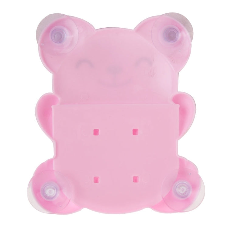 Cartoon Bear Toothbrush Holder with Suction Cups, Random Color Delivery