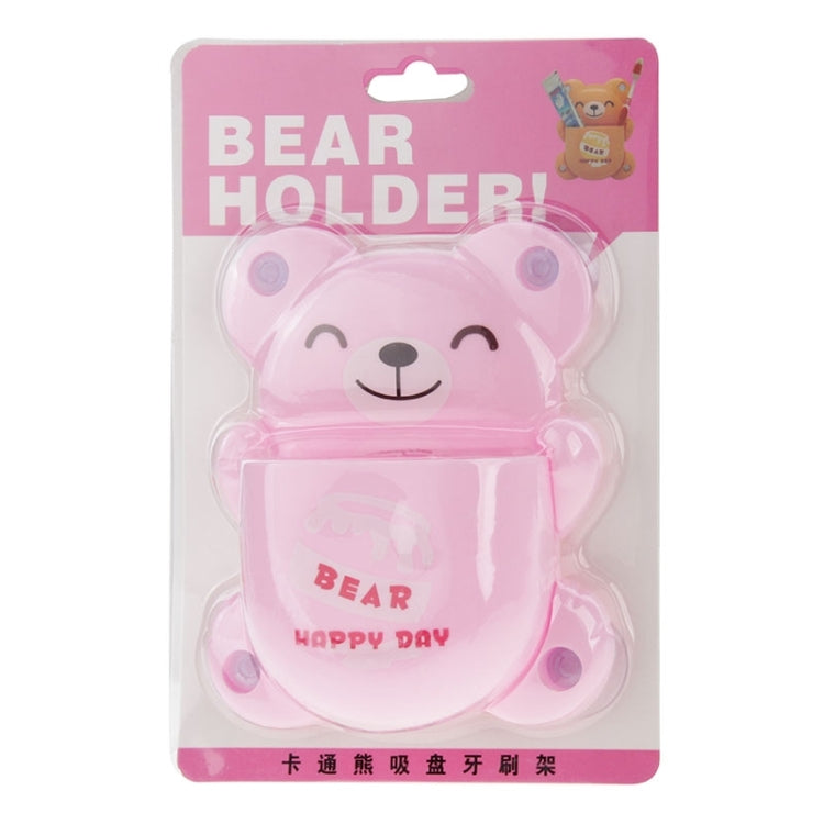 Cartoon Bear Toothbrush Holder with Suction Cups, Random Color Delivery