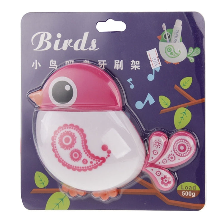 Cartoon Bird Toothbrush Holder with Suction Cups, Random Color Delivery