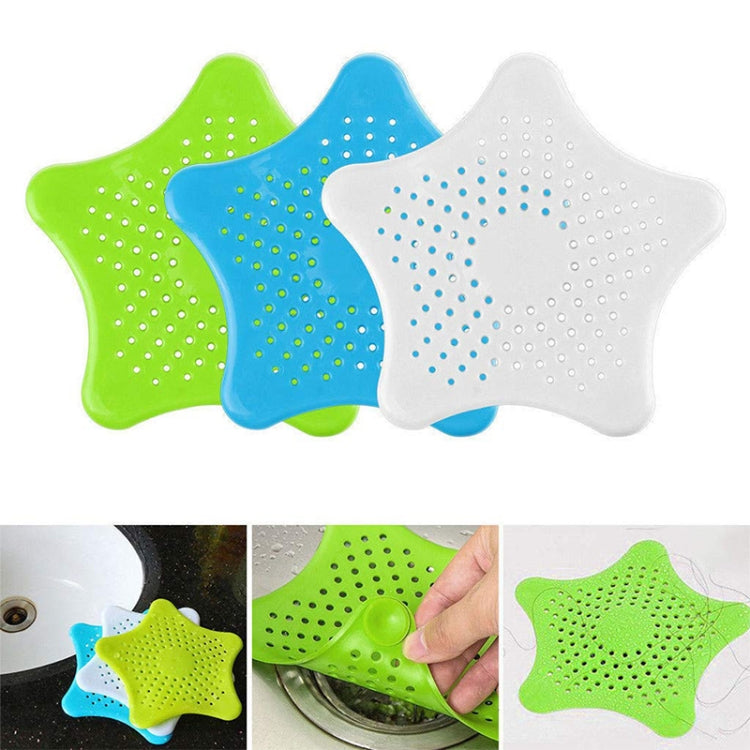 Creative Starfish Shape Rubber Silicone Bath Kitchen Drain Hair Catcher, Random Color Delivery