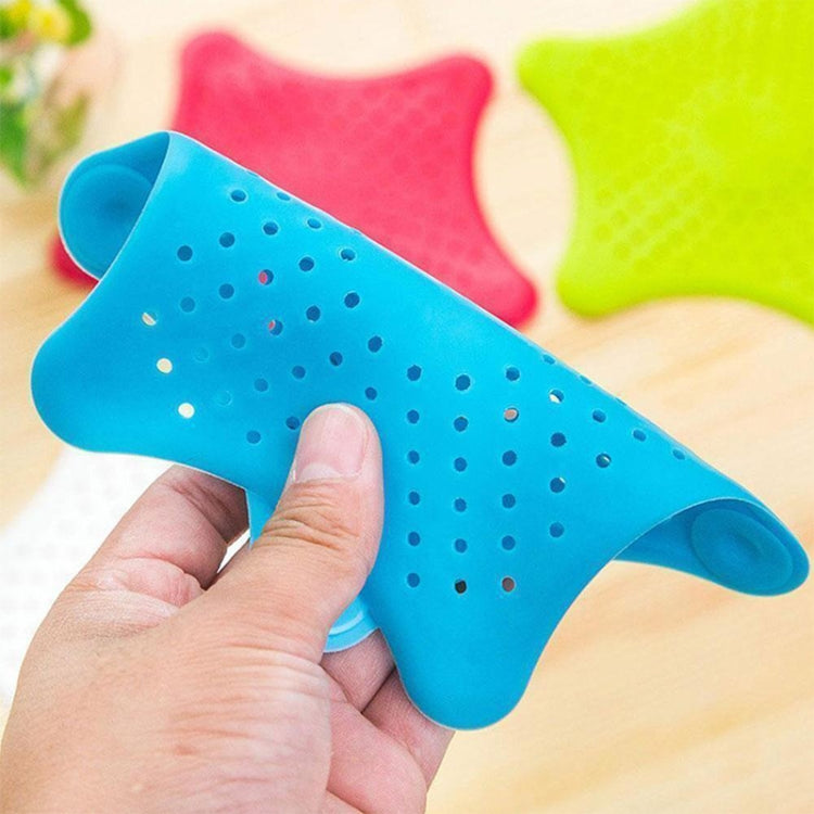 Creative Starfish Shape Rubber Silicone Bath Kitchen Drain Hair Catcher, Random Color Delivery