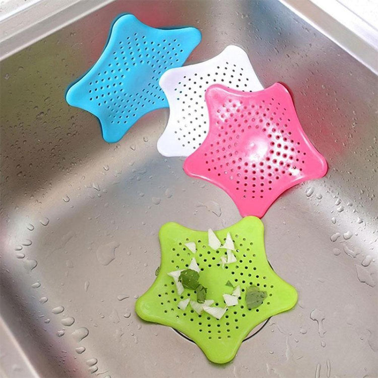 Creative Starfish Shape Rubber Silicone Bath Kitchen Drain Hair Catcher, Random Color Delivery