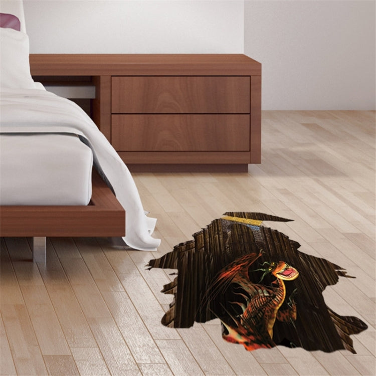 3D Home Decor Underground Dinosaur Removable Wall Stickers, Size: 60cm x 90cm