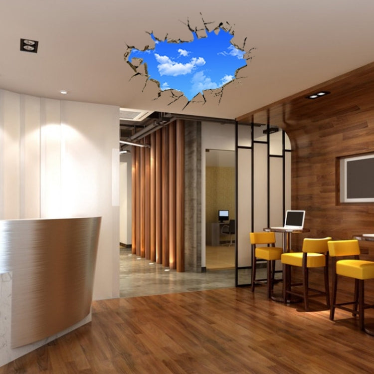 3D Home Decor Blue Sky Removable Wall Stickers, Size: 60cm x 90cm