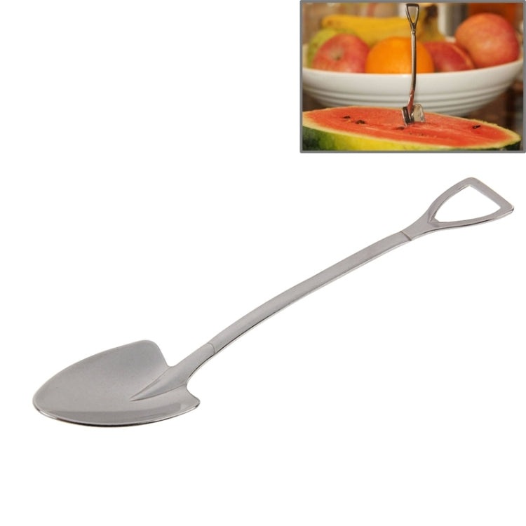Creative Shovel Shape Stainless Steel Spoon(Silver)