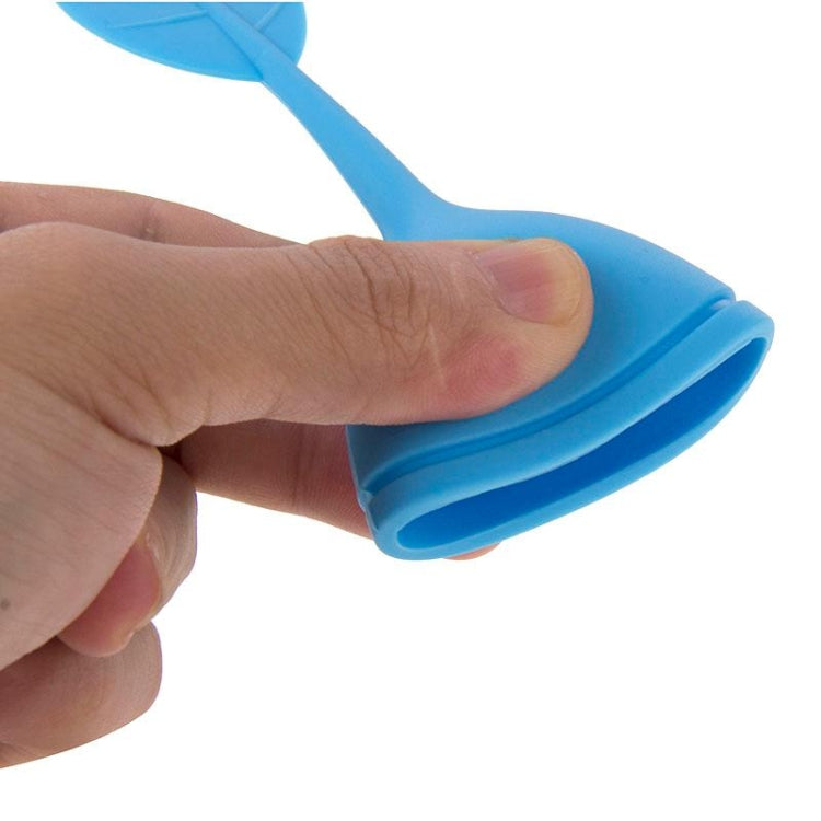2 PCS Food Grade Leaf Silicone Make Tea Bag Stainless Steel Tea Strainers(Blue)