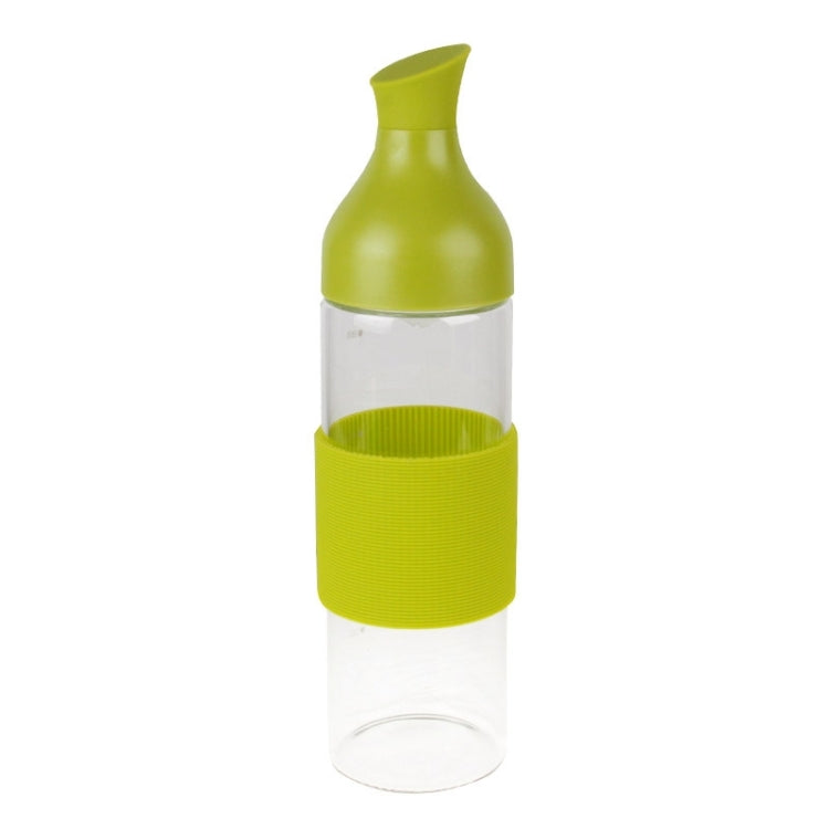 Creative Imitation Wine Bottle Glass Anti Scald Water Bottle with Filter Net(Green)