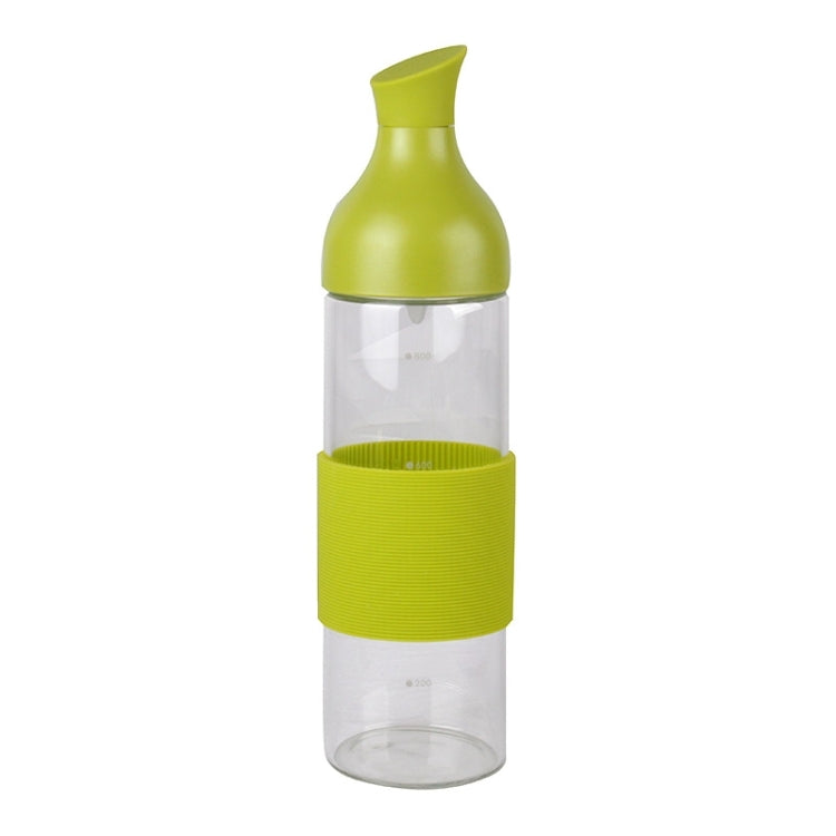 Creative Imitation Wine Bottle Glass Anti Scald Water Bottle with Filter Net(Green)