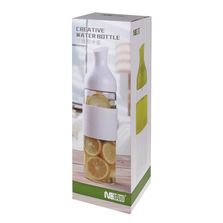Creative Imitation Wine Bottle Glass Anti Scald Water Bottle with Filter Net(Green)